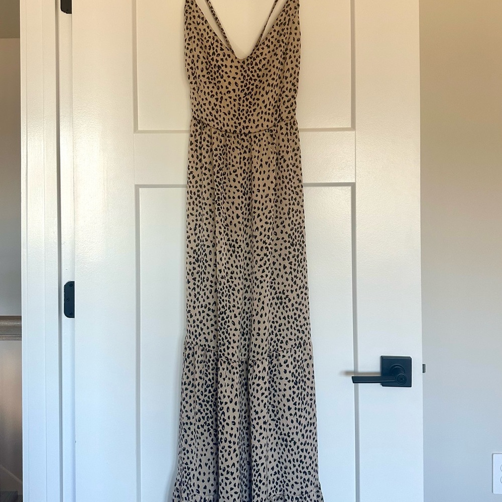 Cupshe Leopard Print Maxi Dress - Tan and Black